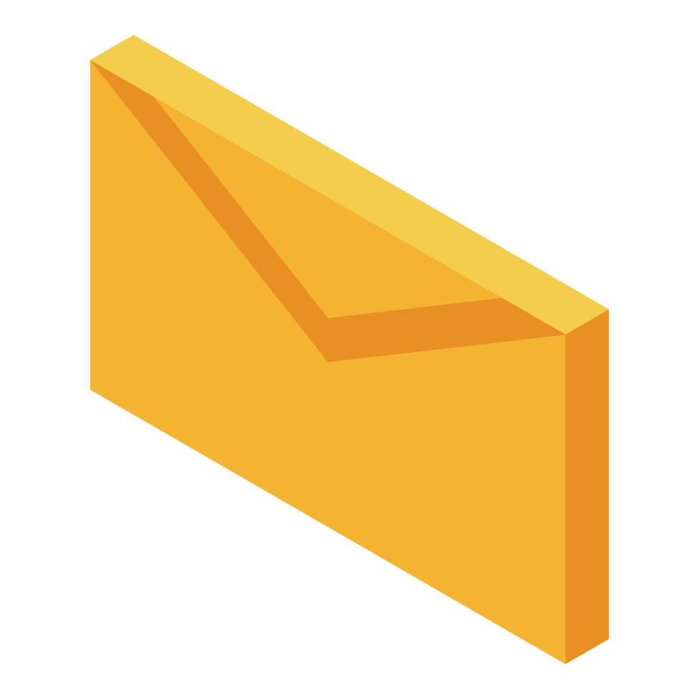 Mail envelope icon, isometric style vector