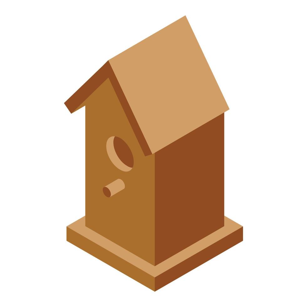 Feeder bird house icon, isometric style vector