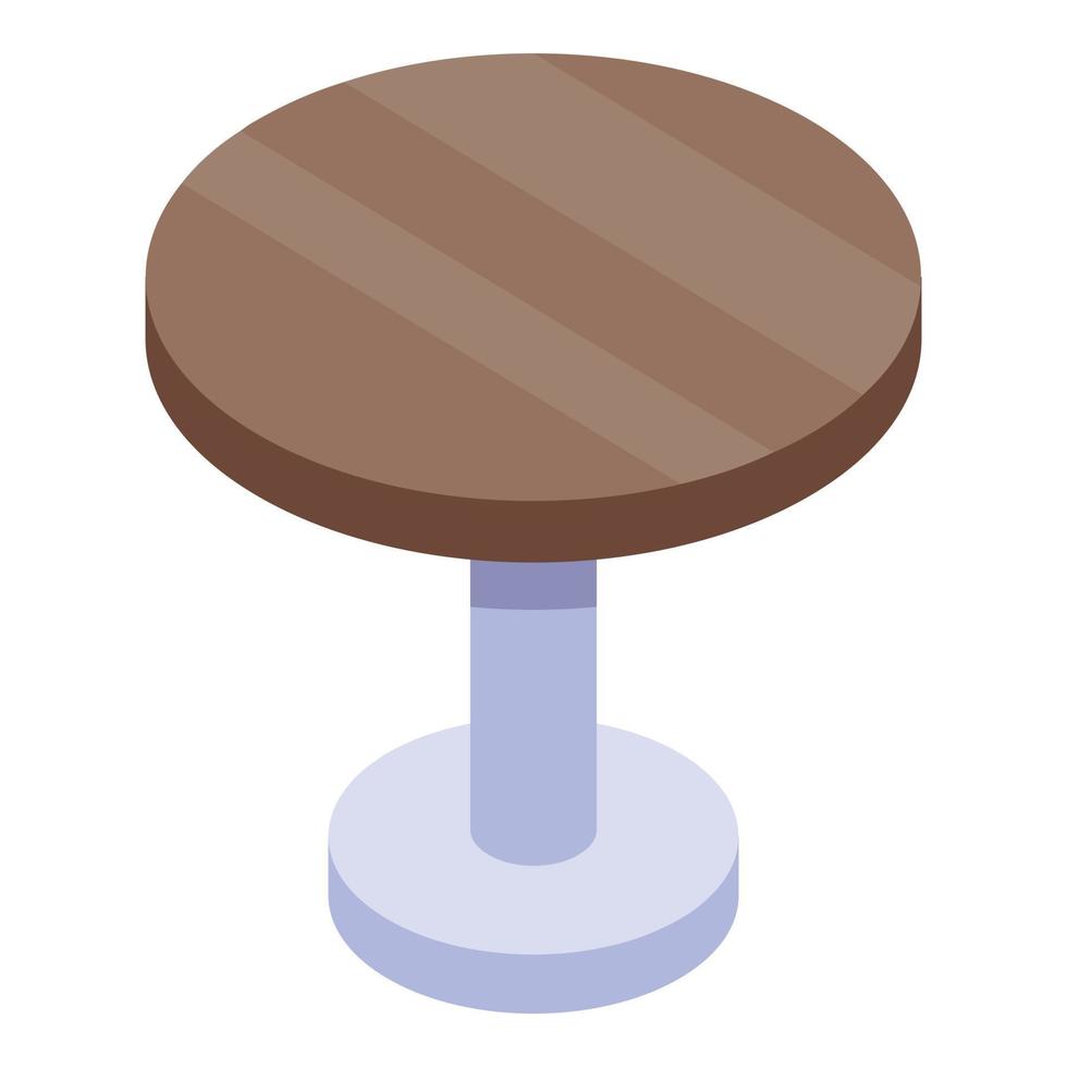 Round table icon, isometric style vector