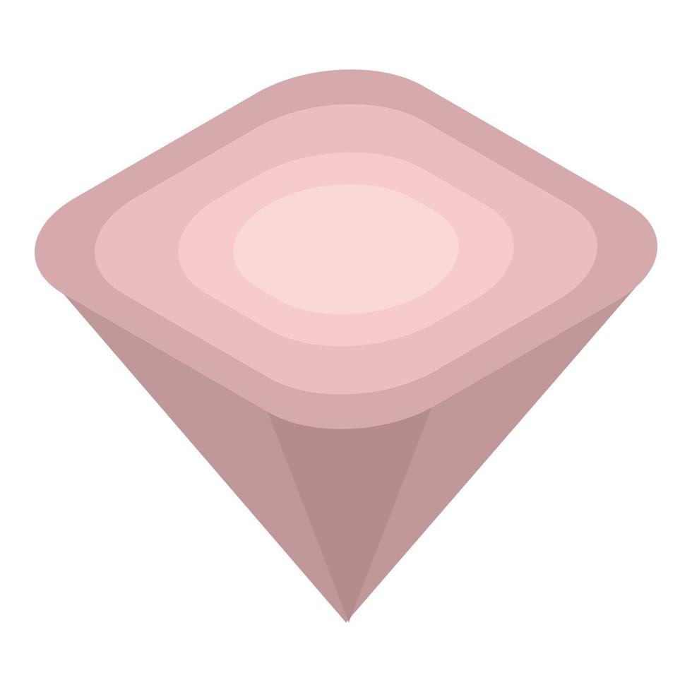 Brown jewel icon, isometric style vector