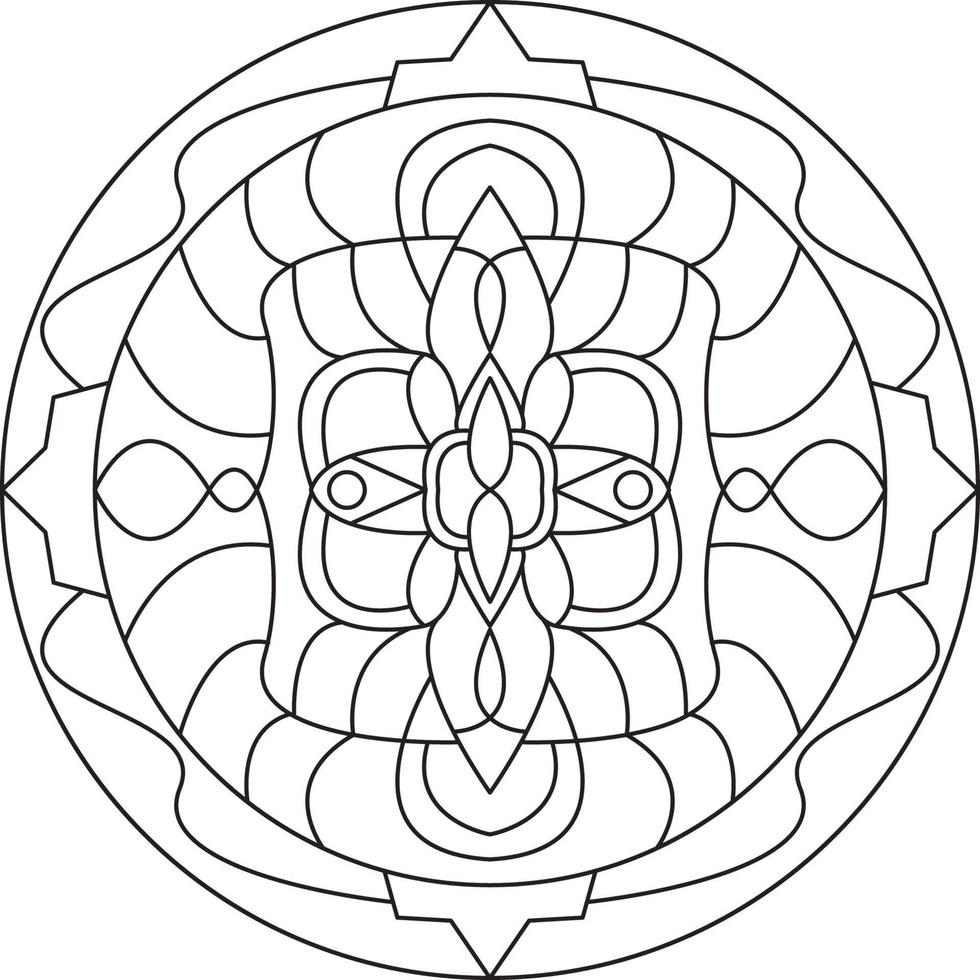 Mandala Coloring Page Graphic vector