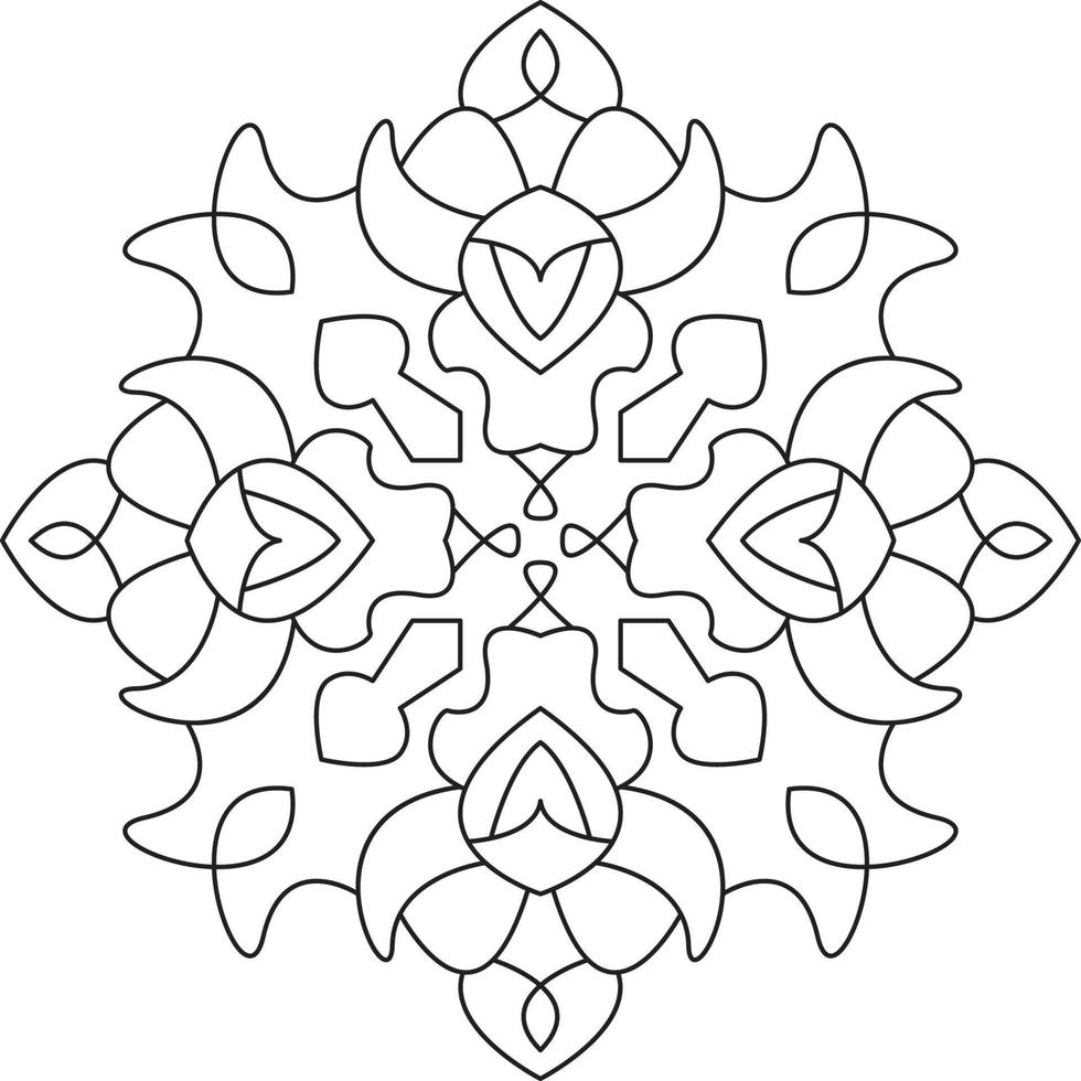 Mandala Coloring Page Graphic vector