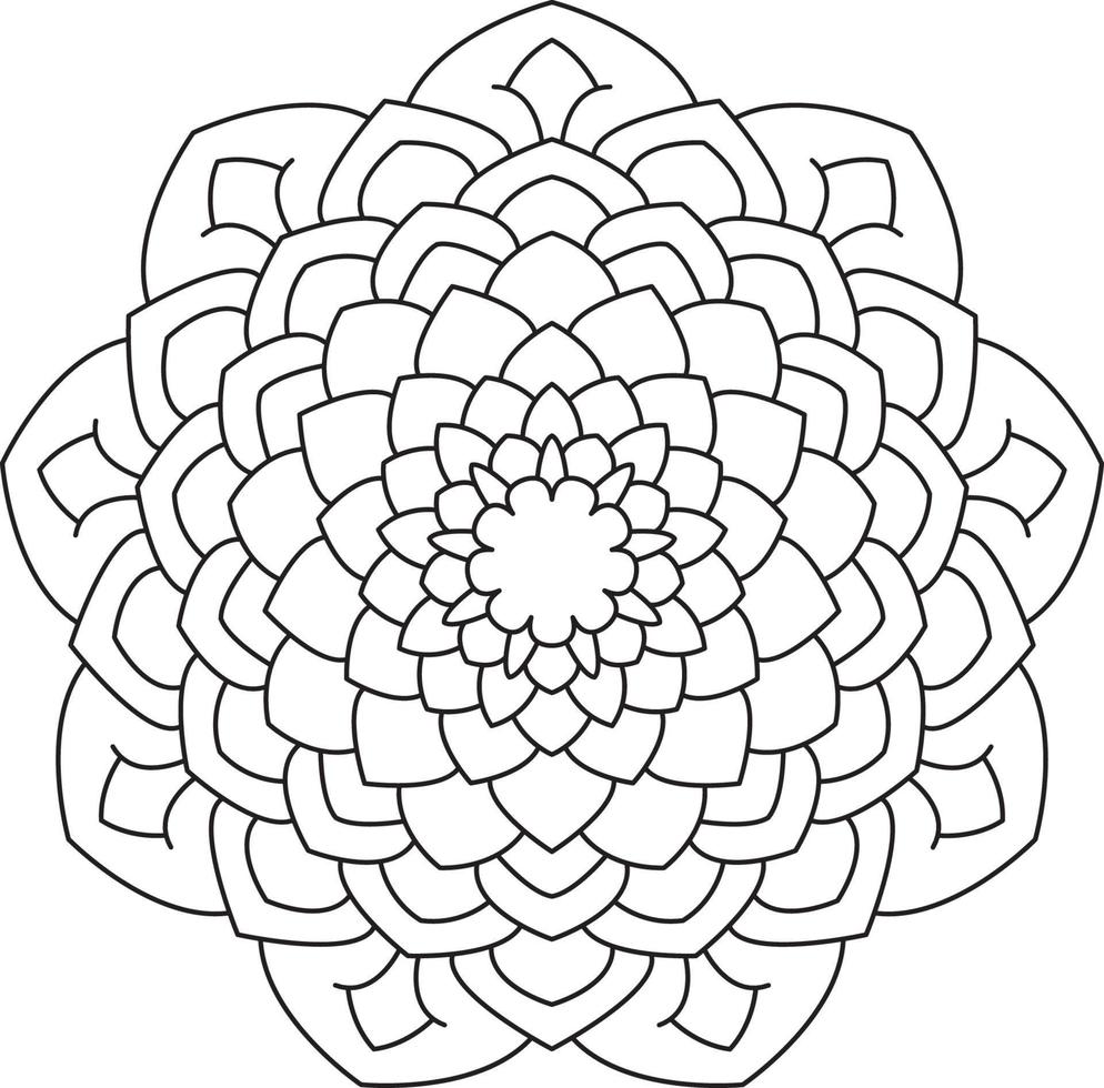 Mandala Coloring Page Graphic vector