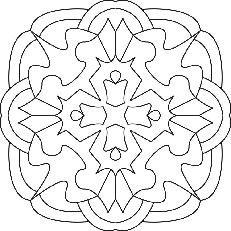 Mandala Coloring Page Graphic vector