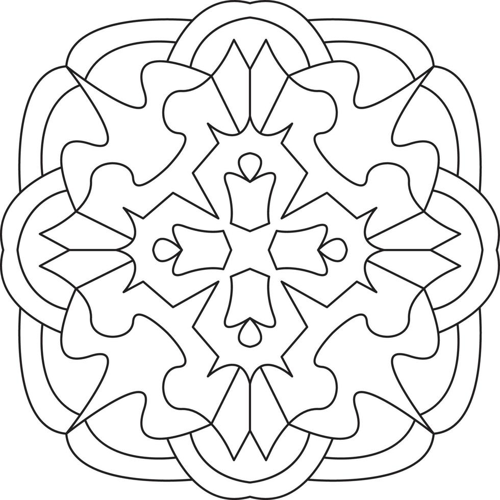 gráfico de página para colorear de mandala vector