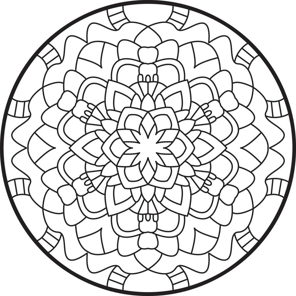 Mandala Coloring Page Graphic vector