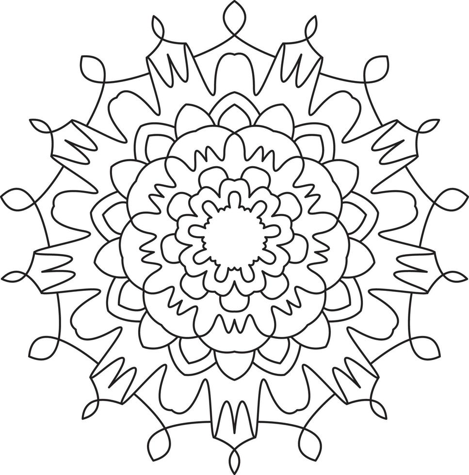Mandala Coloring Page Graphic vector