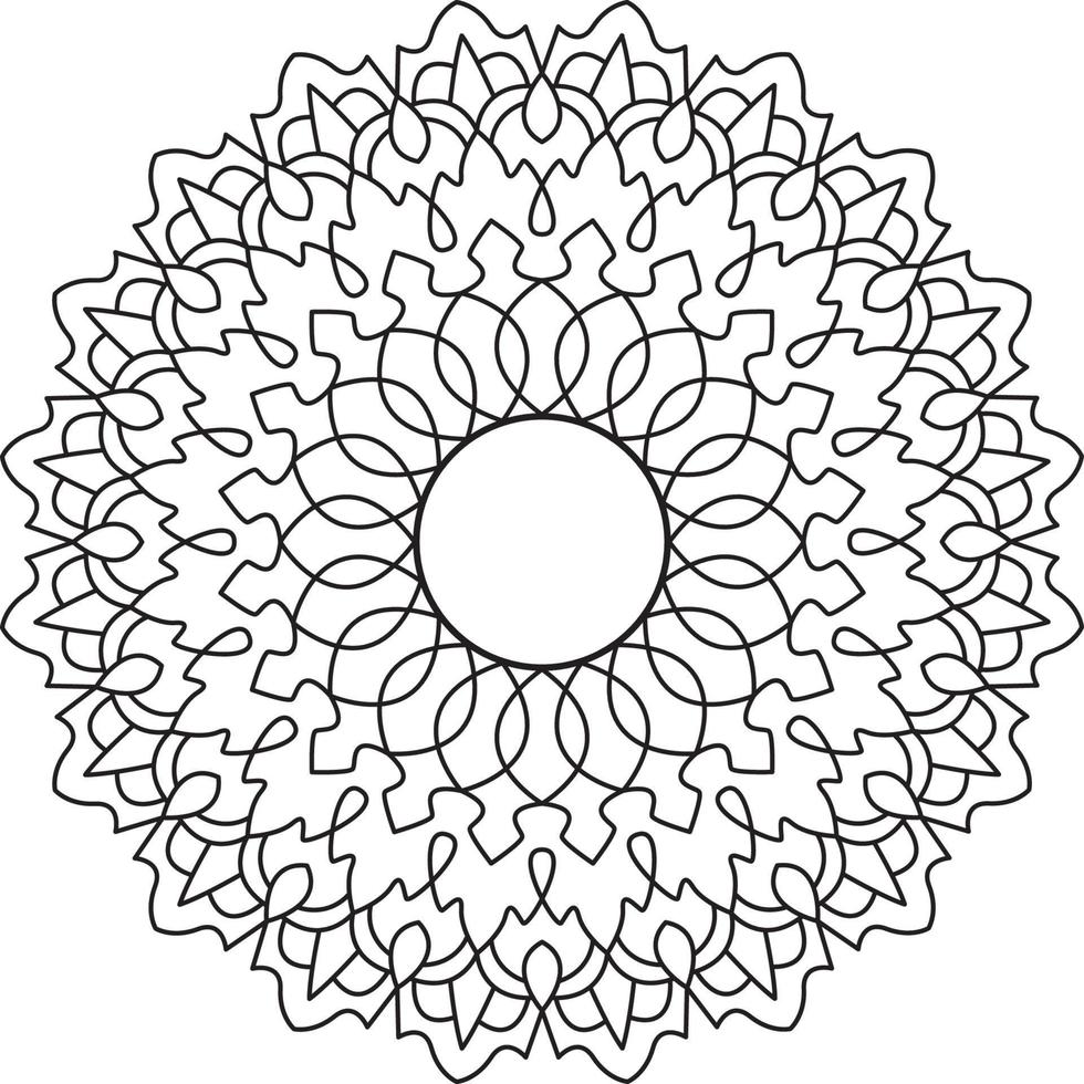 Mandala Coloring Page Graphic vector