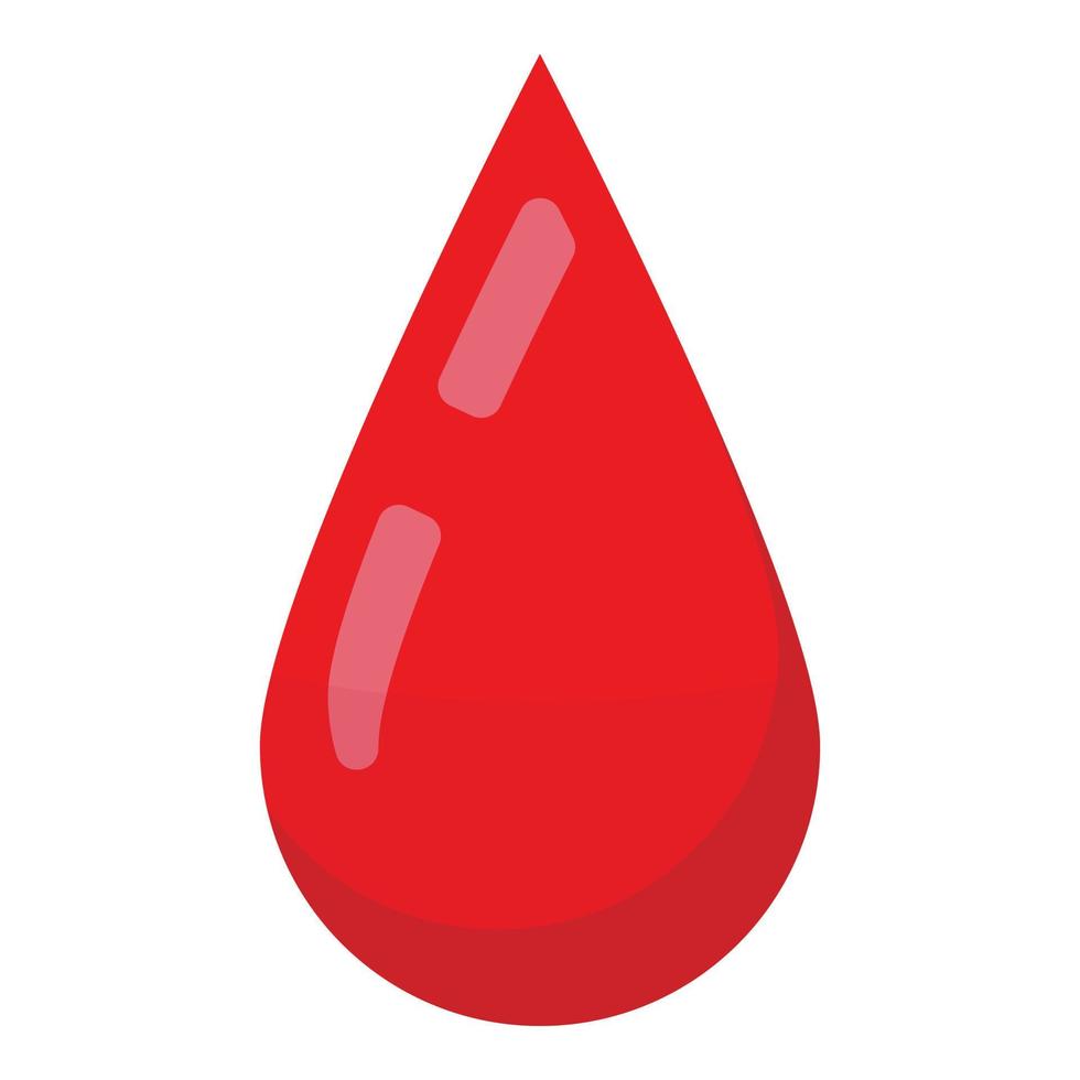 Blood drop icon, isometric style vector