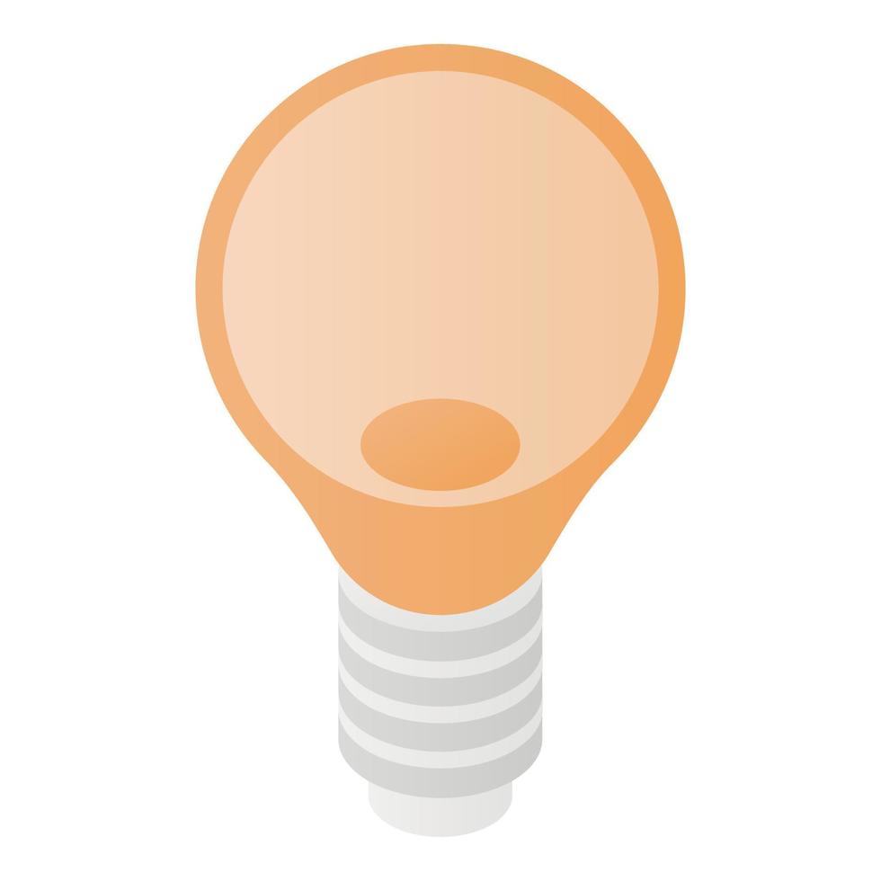 Bulb light icon, isometric style vector