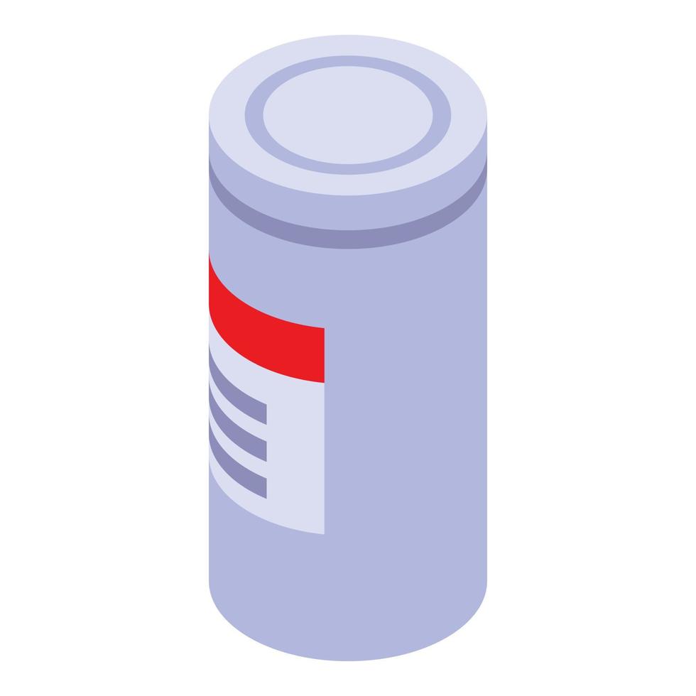 Capsule jar icon, isometric style vector