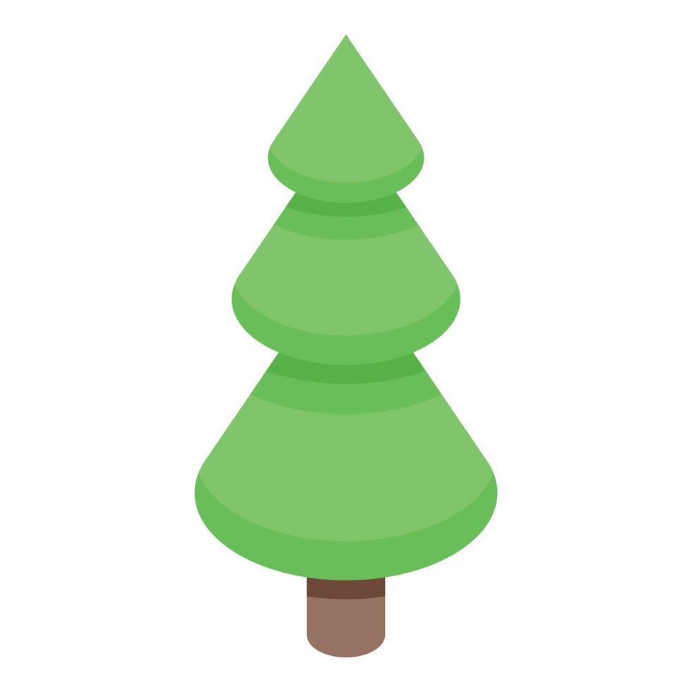 Fir tree icon, isometric style vector