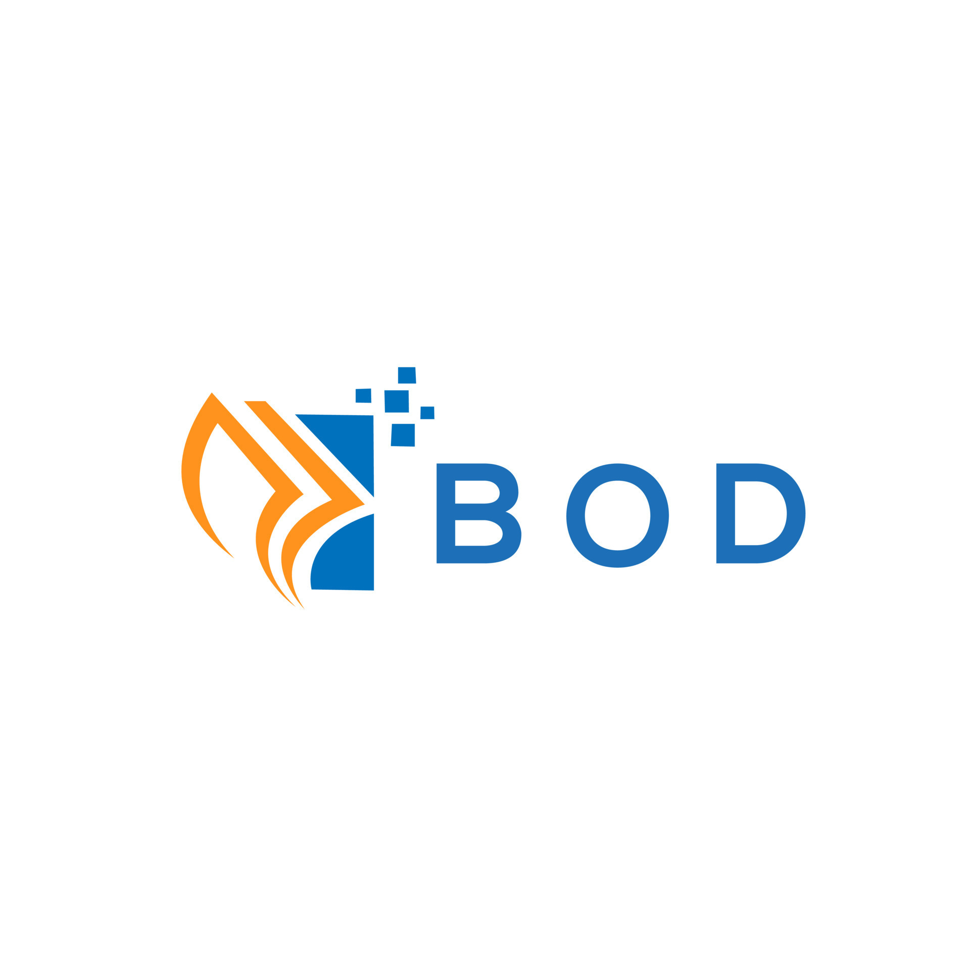 BOD credit repair accounting logo design on white background. BOD