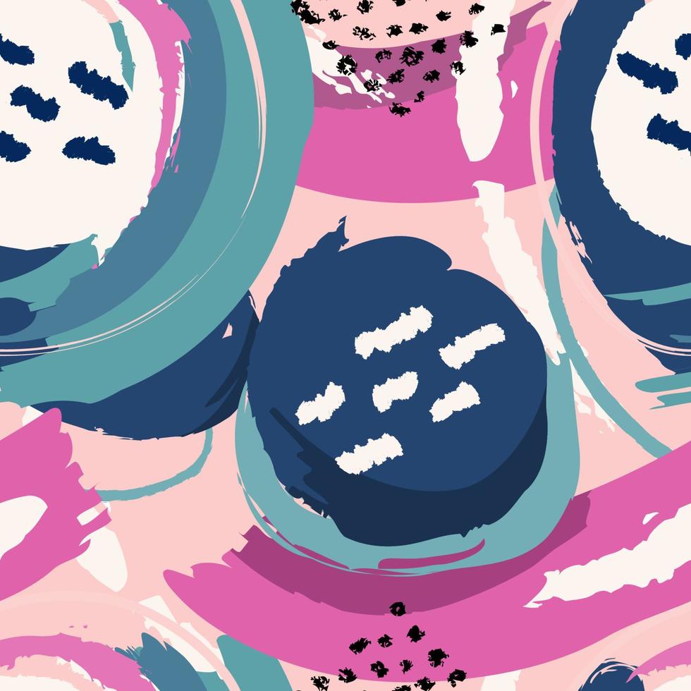 Seamless Colorful Brush Stroke Pattern vector