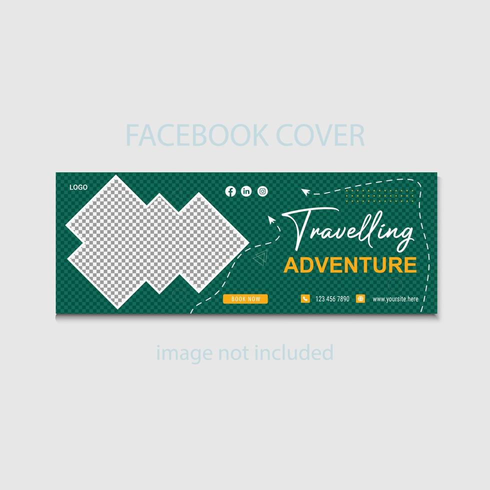 Facebook cover Travel vacation holiday template vector