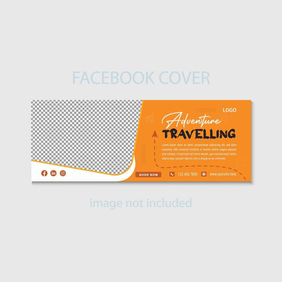 Facebook cover Travel vacation holiday template vector