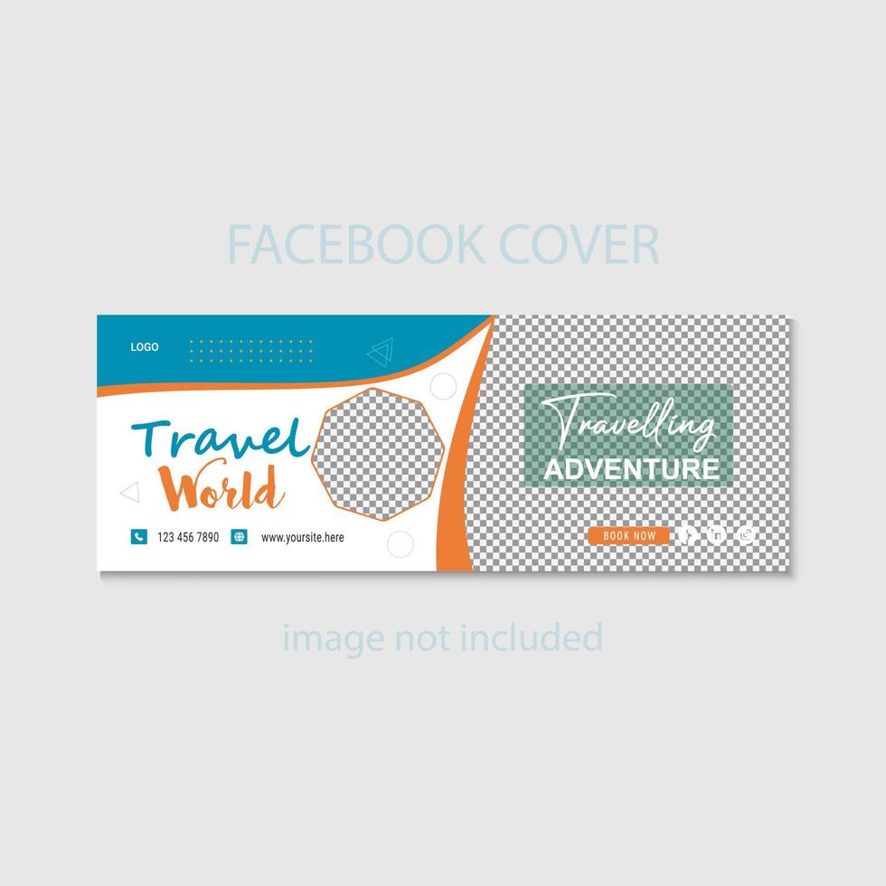 Facebook cover Travel vacation holiday template vector