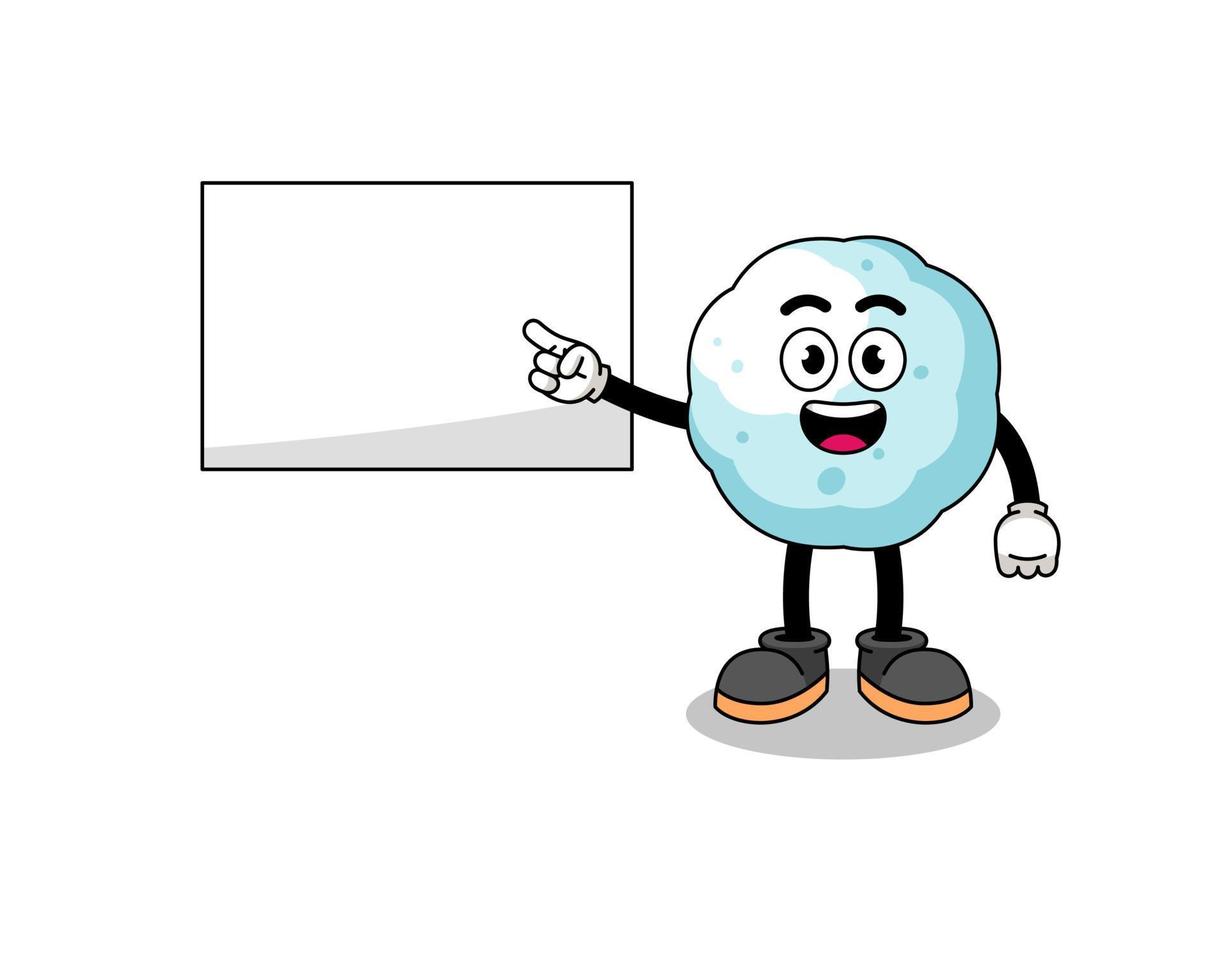 snowball illustration doing a presentation vector