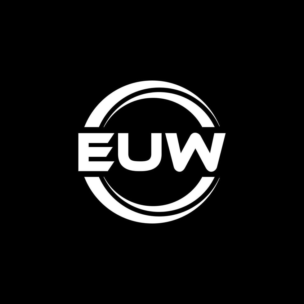 EUW letter logo design in illustration. Vector logo, calligraphy designs for logo, Poster, Invitation, etc.
