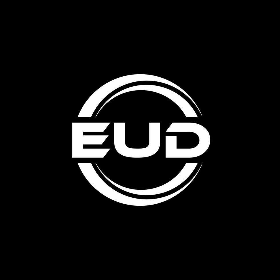 EUD letter logo design in illustration. Vector logo, calligraphy designs for logo, Poster, Invitation, etc.