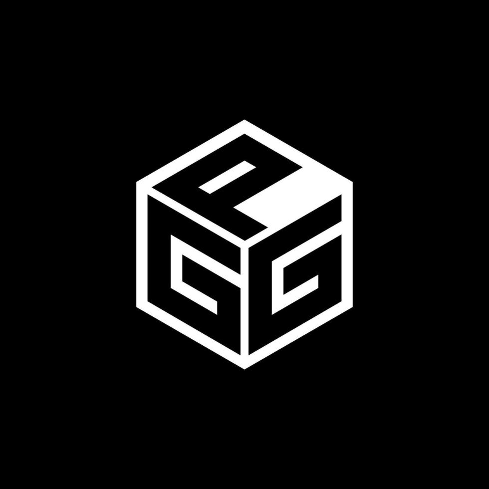 GGP letter logo design in illustration. Vector logo, calligraphy designs for logo, Poster, Invitation, etc.