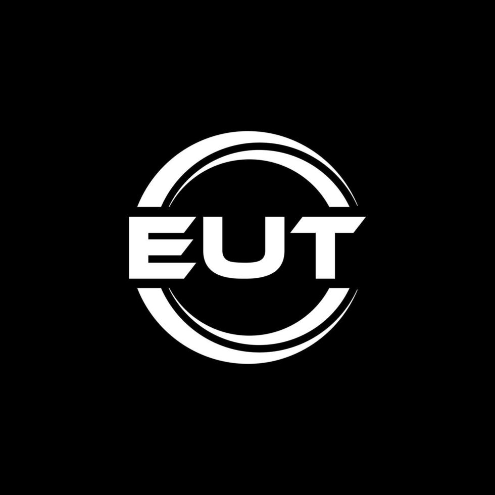 EUT letter logo design in illustration. Vector logo, calligraphy designs for logo, Poster, Invitation, etc.