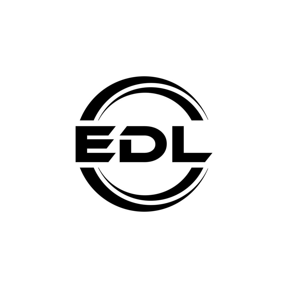 diseño de logotipo de letra edl en ilustración. logotipo vectorial, diseños de caligrafía para logotipo, afiche, invitación, etc. vector