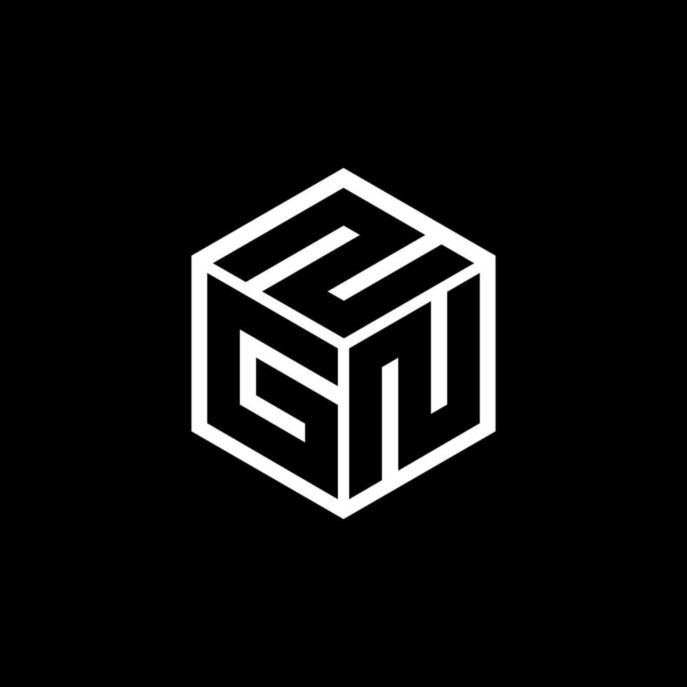 GNZ letter logo design in illustration. Vector logo, calligraphy
