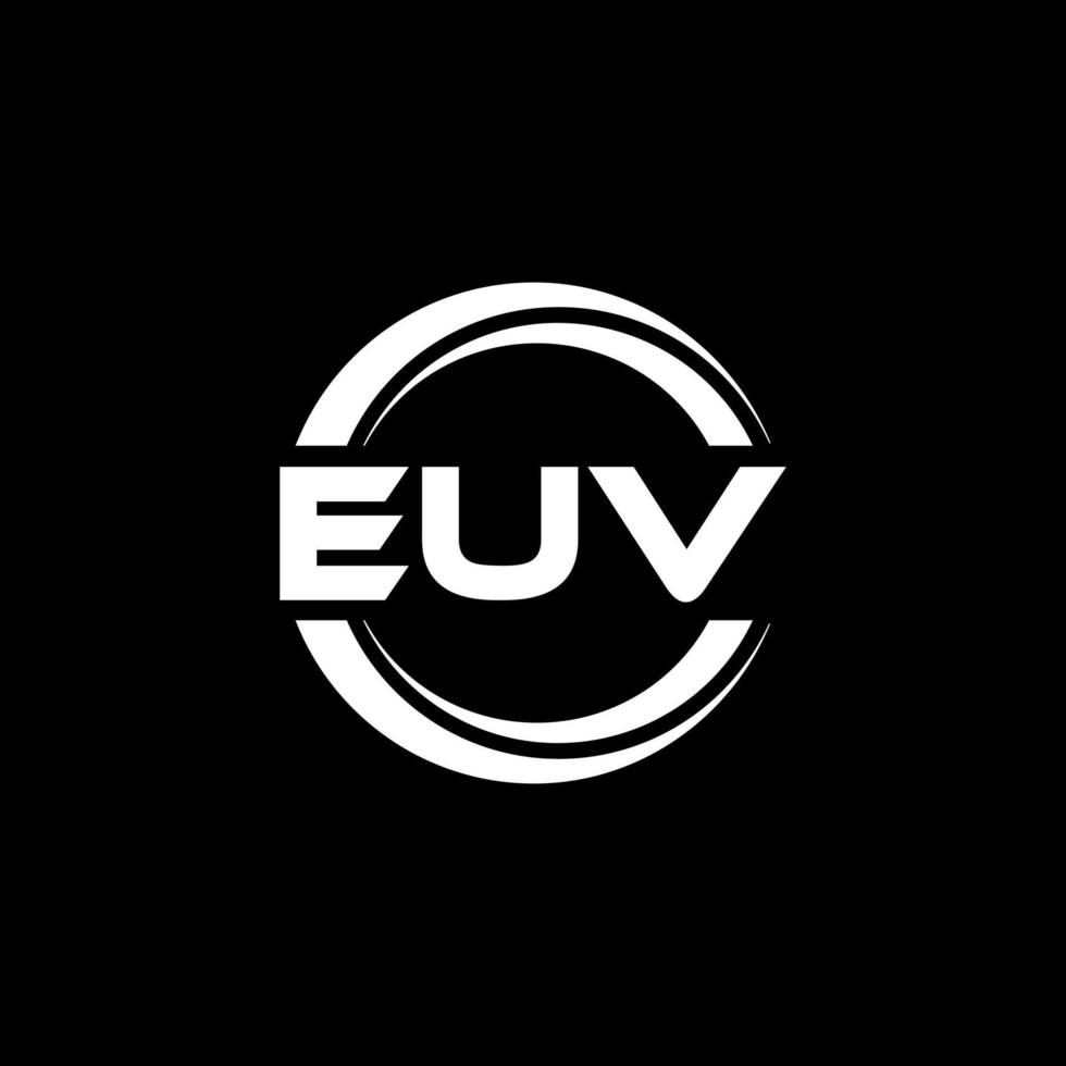 EUV letter logo design in illustration. Vector logo, calligraphy designs for logo, Poster, Invitation, etc.