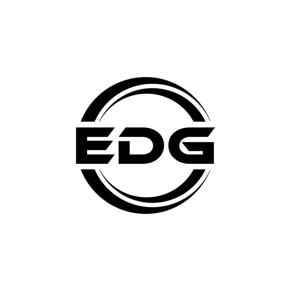 EDG letter logo design in illustration. Vector logo, calligraphy designs for logo, Poster, Invitation, etc.