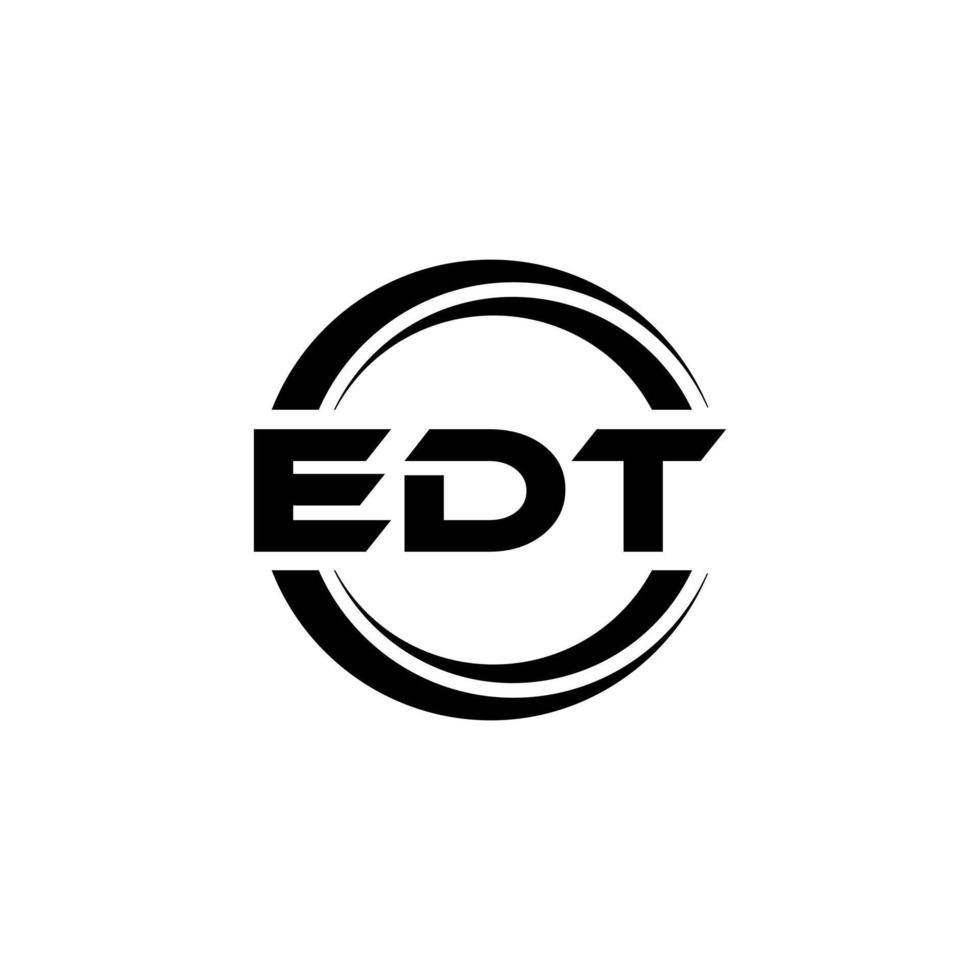 EDT letter logo design in illustration. Vector logo, calligraphy designs for logo, Poster, Invitation, etc.