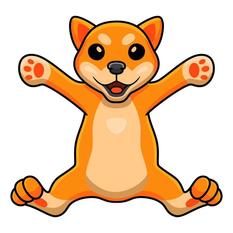 Cute shiba inu dog cartoon posing vector