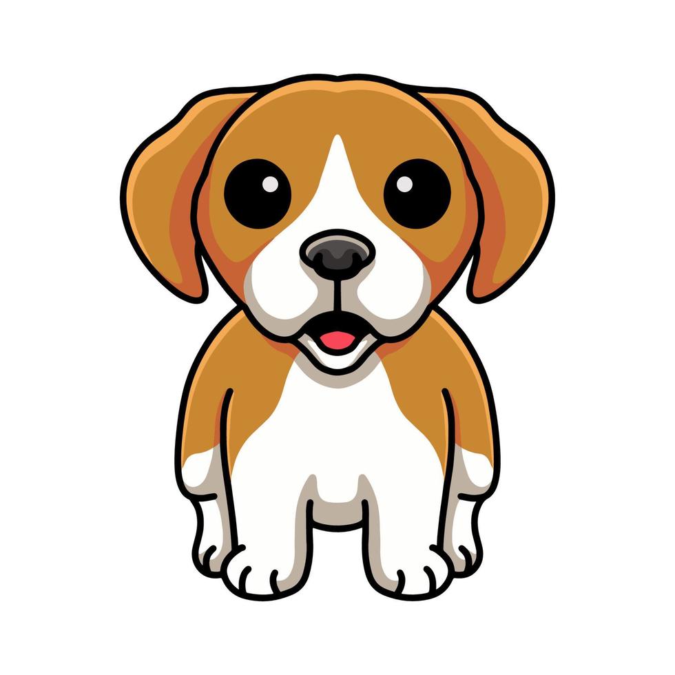 dibujos animados lindo pequeño perro beagle vector