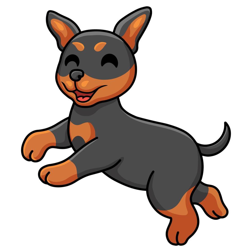 Cute dibujos animados de perro de juguete ruso vector