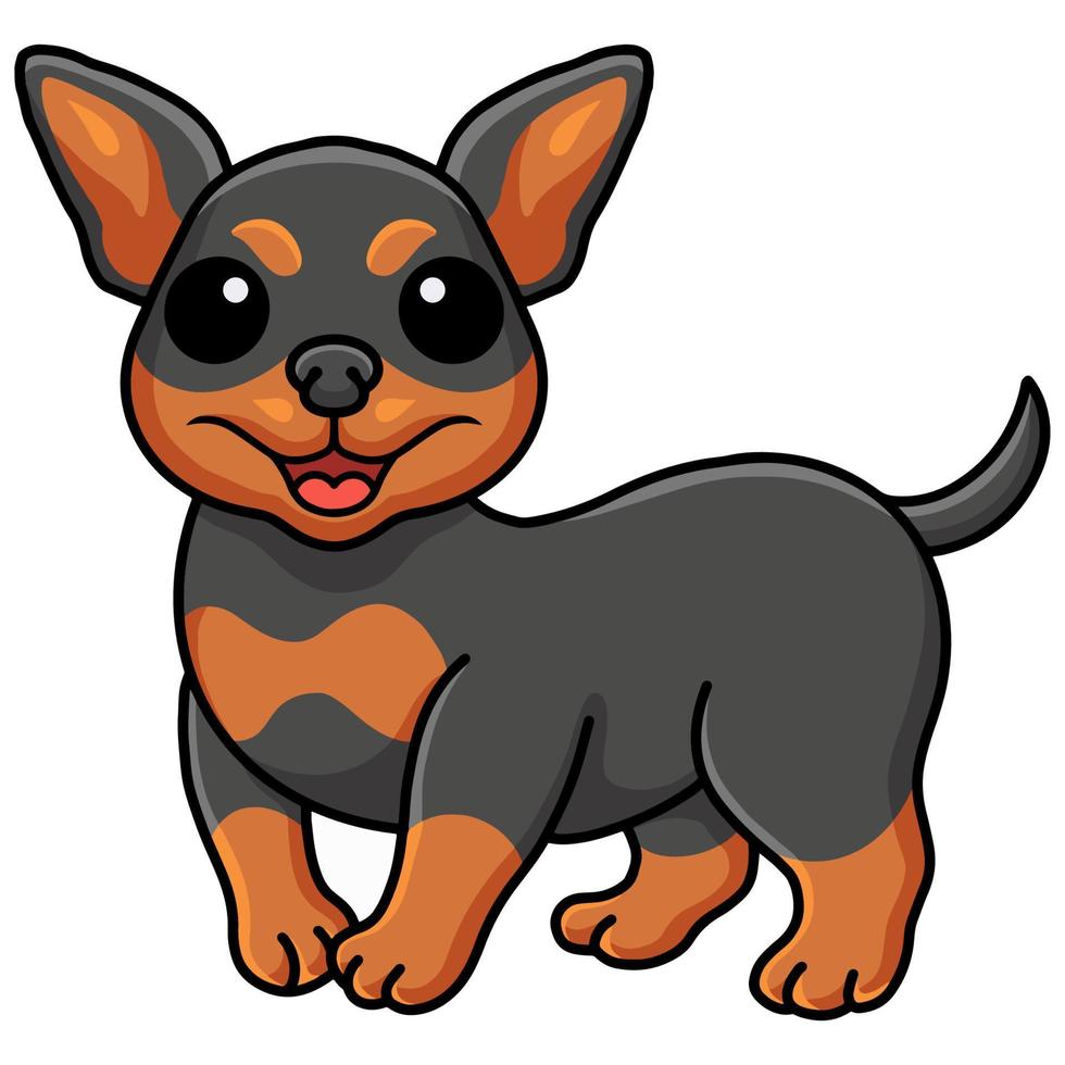 Cute dibujos animados de perro de juguete ruso vector