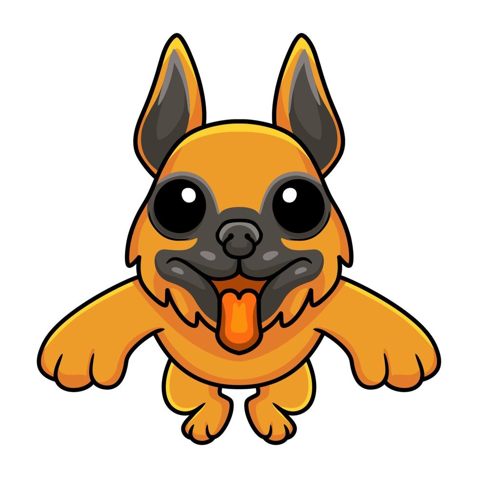 Cute german shepherd dog cartoon jumping vector