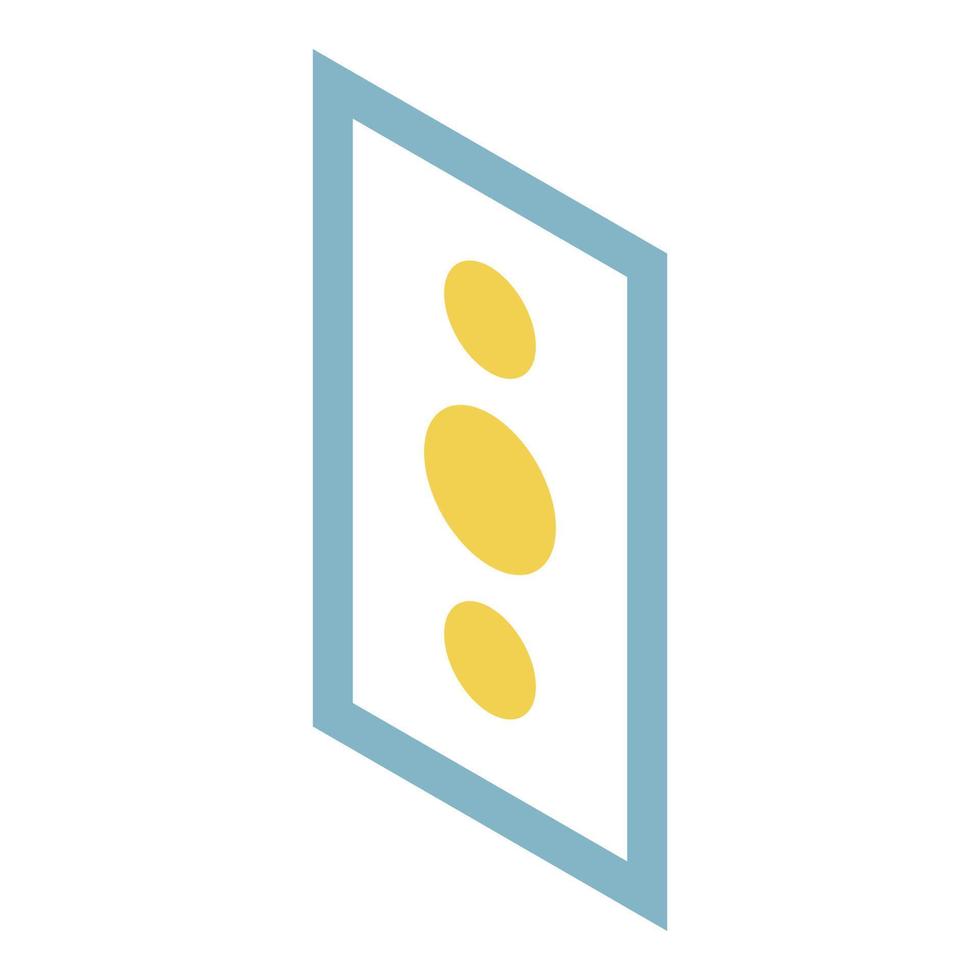 Abstract wall picture icon, isometric style vector