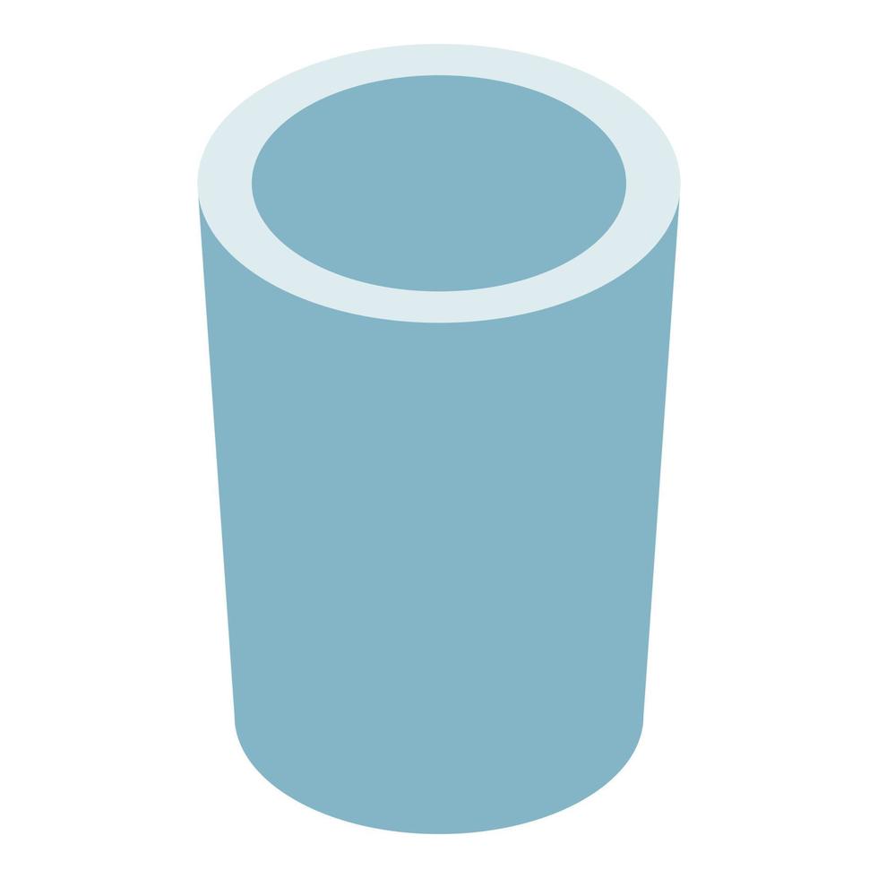 Recycle bin icon, isometric style vector