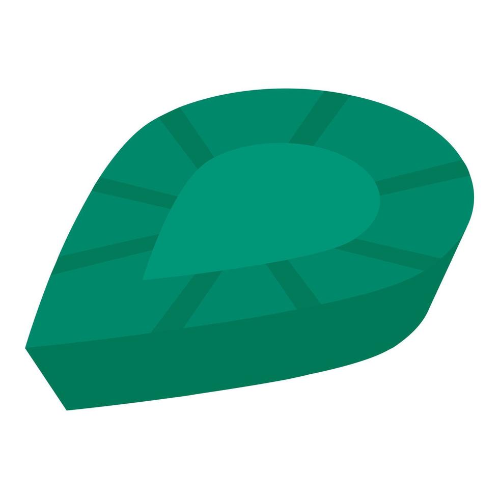Emerald gem icon, isometric style vector
