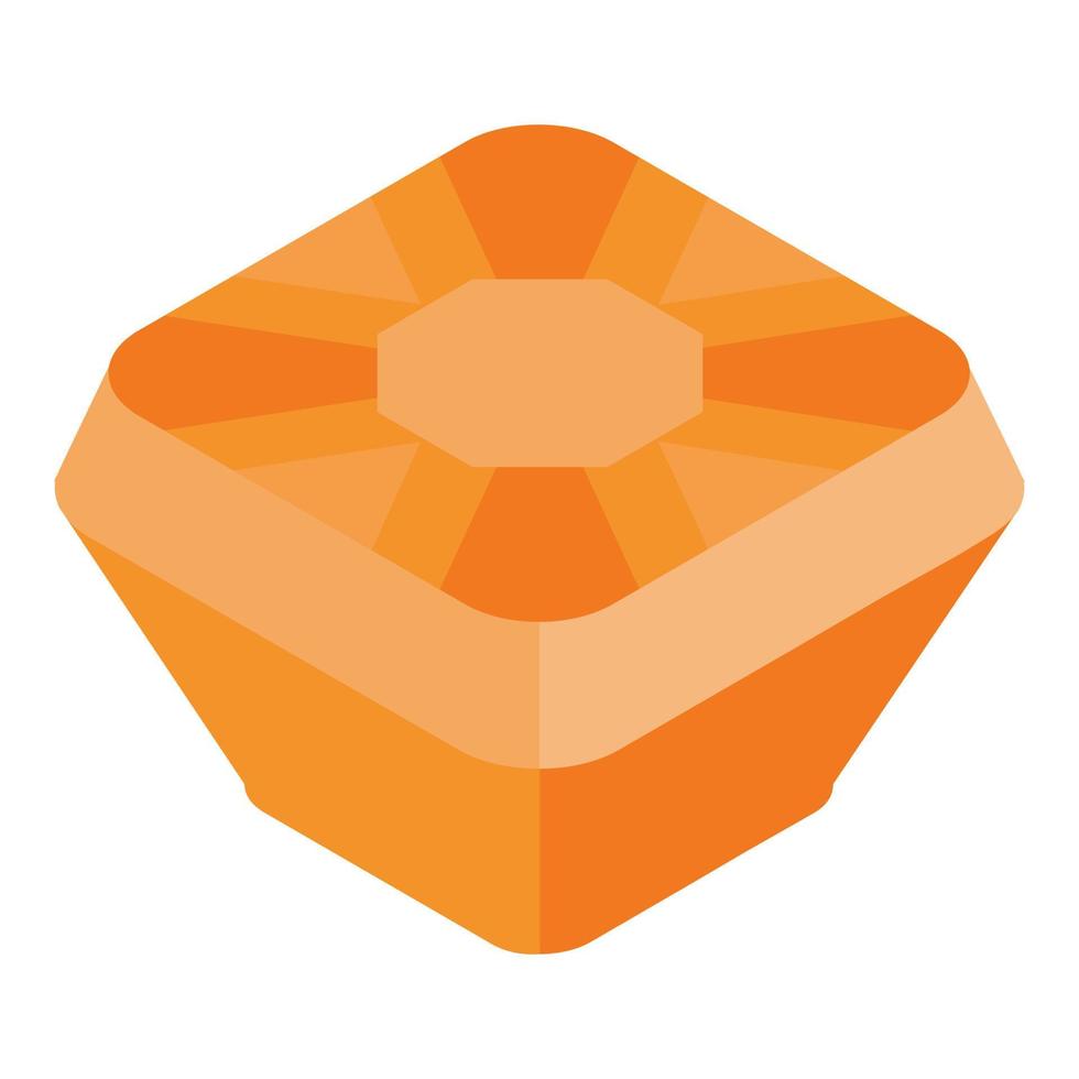 Citrine gem icon, isometric style vector