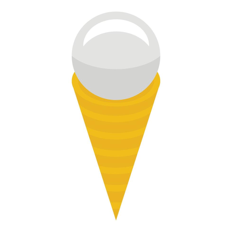 Ice cream cone icon, isometric style vector