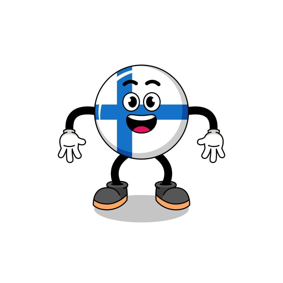 finland cartoon with surprised gesture vector