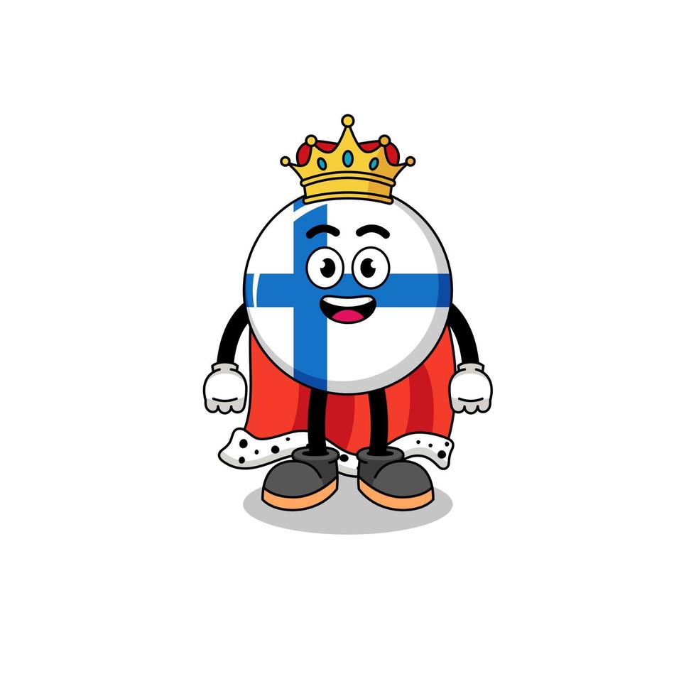 Mascot Illustration of finland king vector