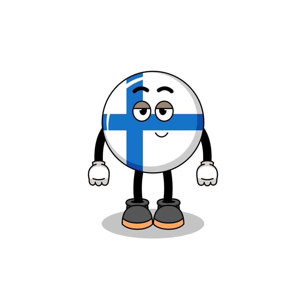 finland cartoon couple with shy pose vector
