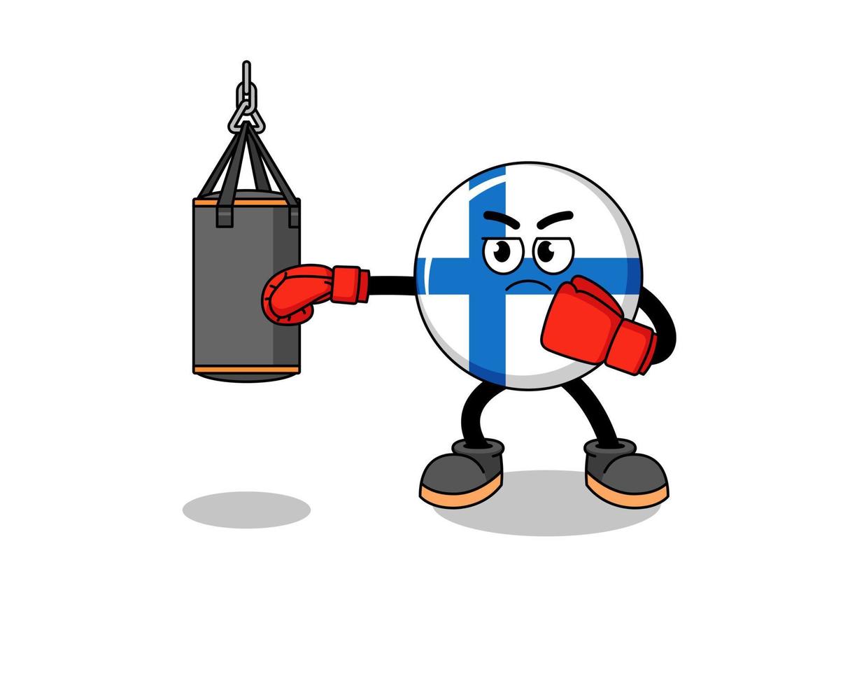 Illustration of finland boxer vector