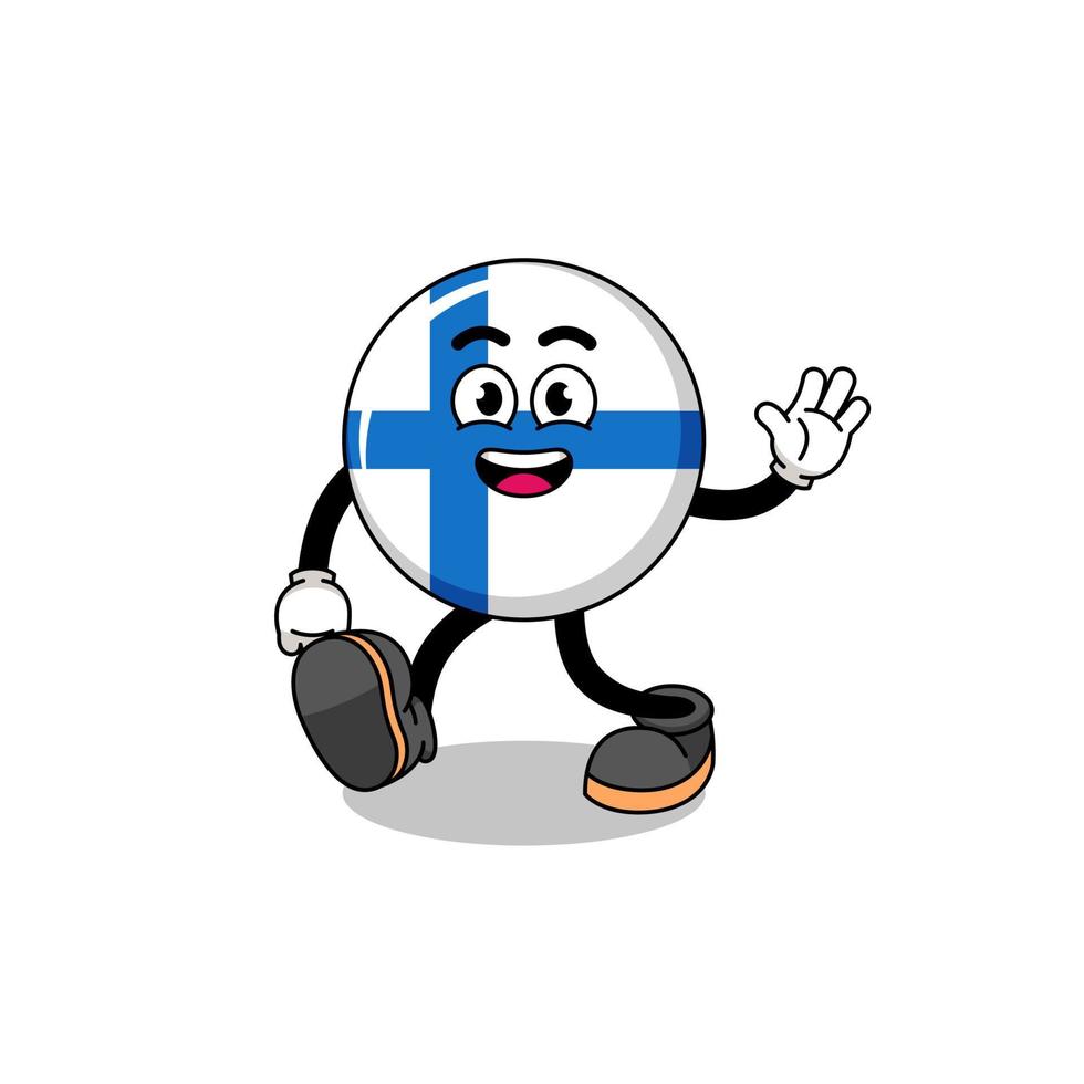 finland cartoon walking vector