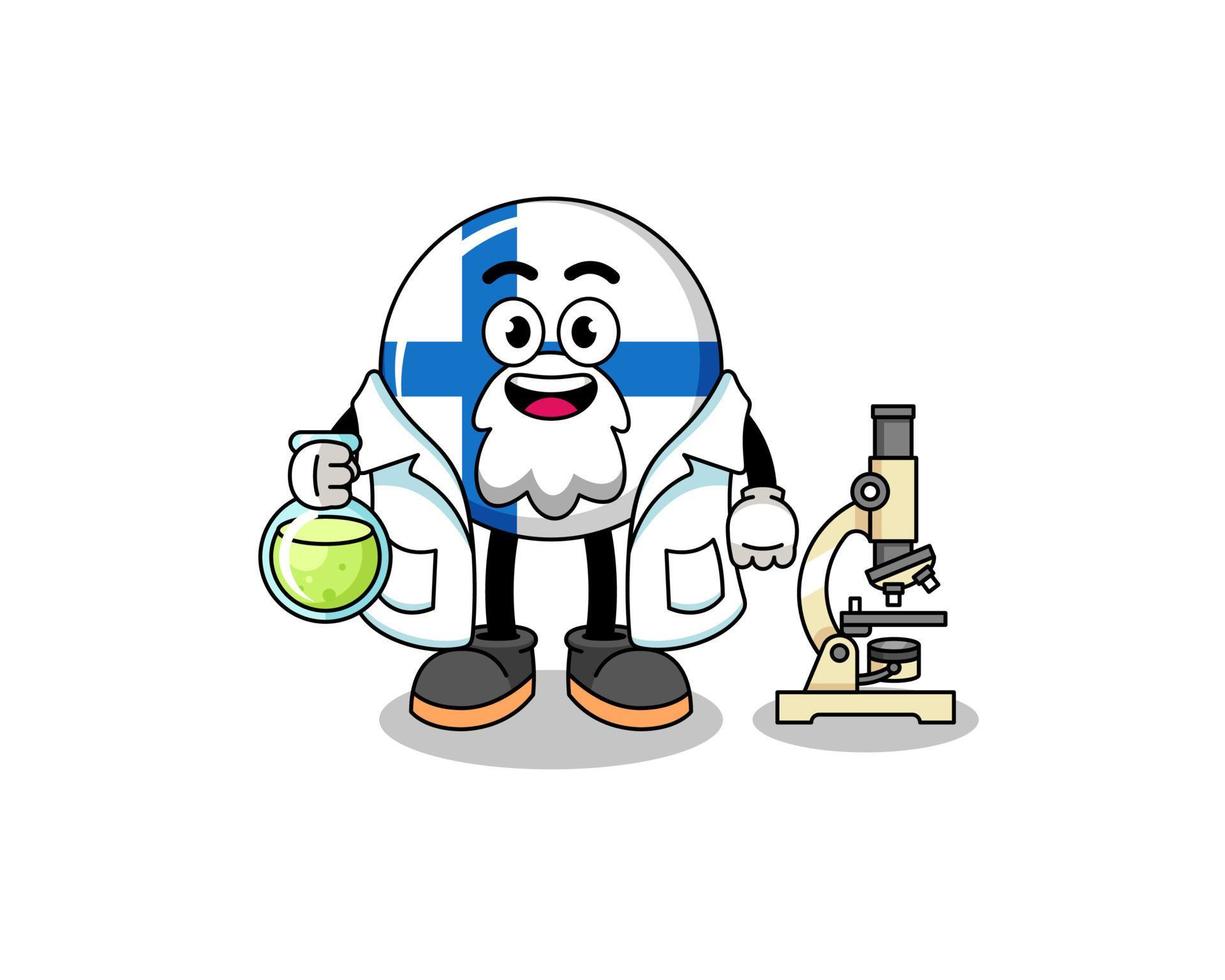 Mascot of finland as a scientist vector