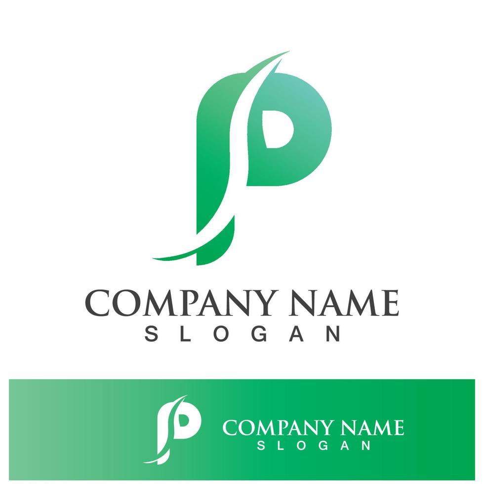 Letter P icon logo design illustration vector