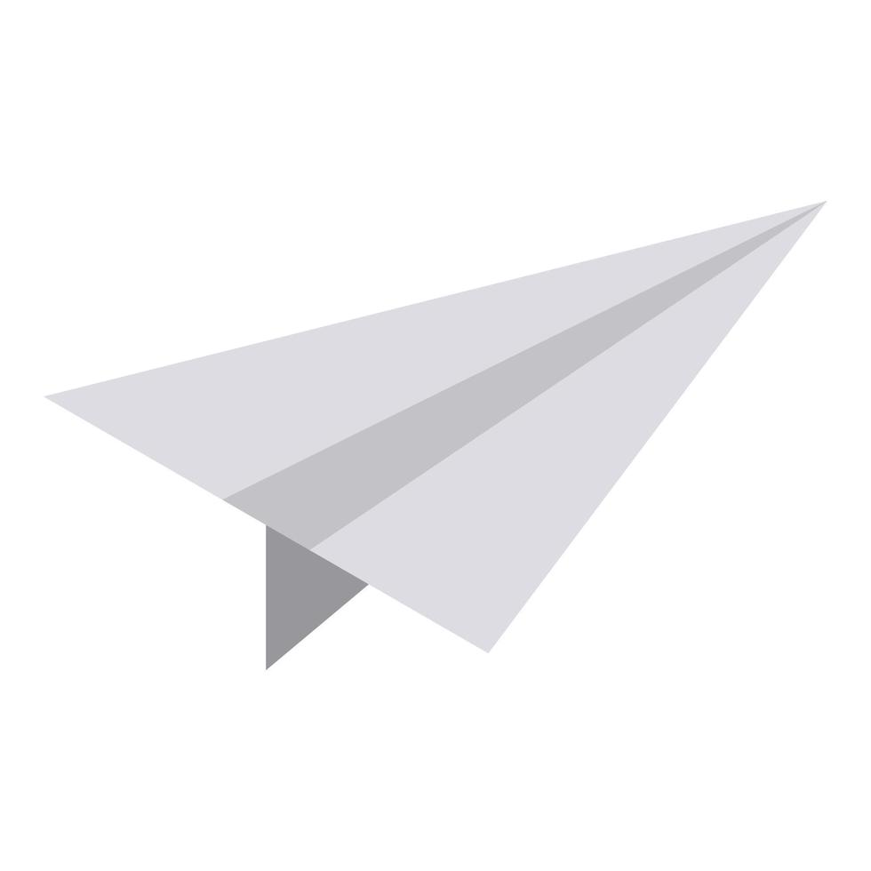 icono de avión de papel, estilo isométrico vector