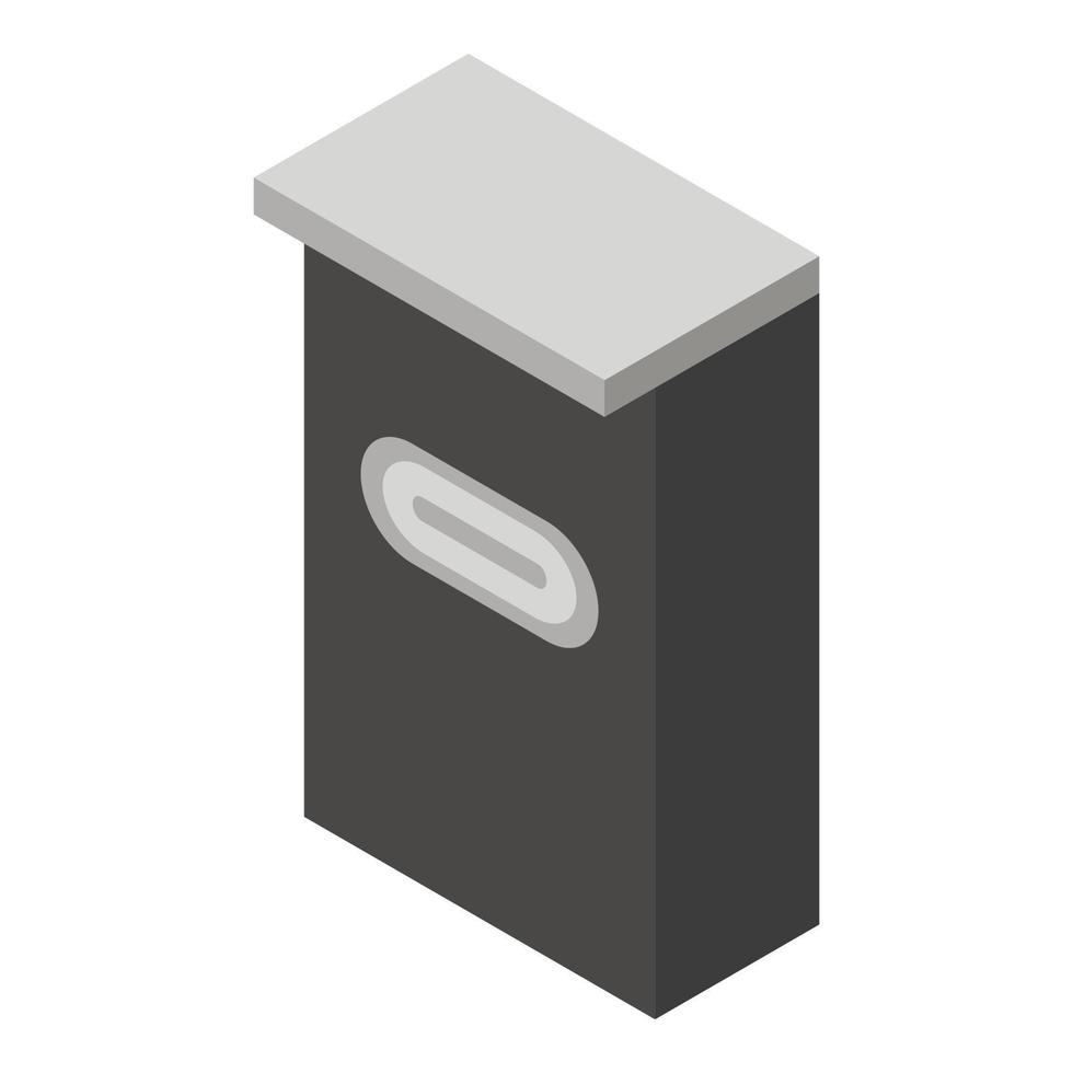 Wall mailbox icon, isometric style vector
